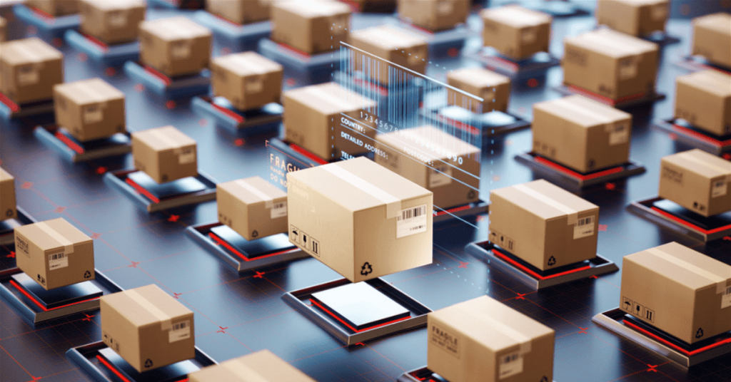 AI-powered warehouse automation technology improving inventory management and shipping efficiency at Banyan Technology.