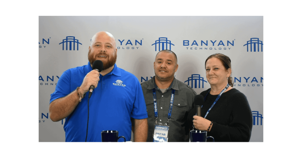 Tire Tracks podcast host Patrick Escolas with RIM Logistics guests