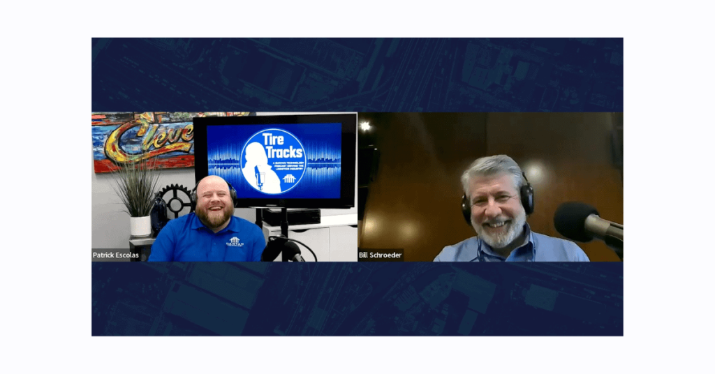 Tire Tracks podcast host Patrick Escolas discusses parcel carriers with guest Bill Schroeder