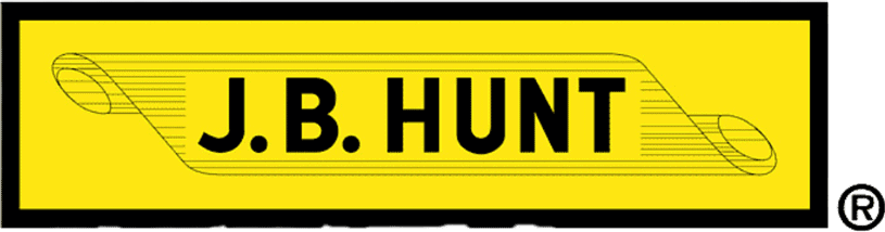 J.B. Hunt logo on a yellow background representing supply chain and logistics solutions from Banyan Technology.
