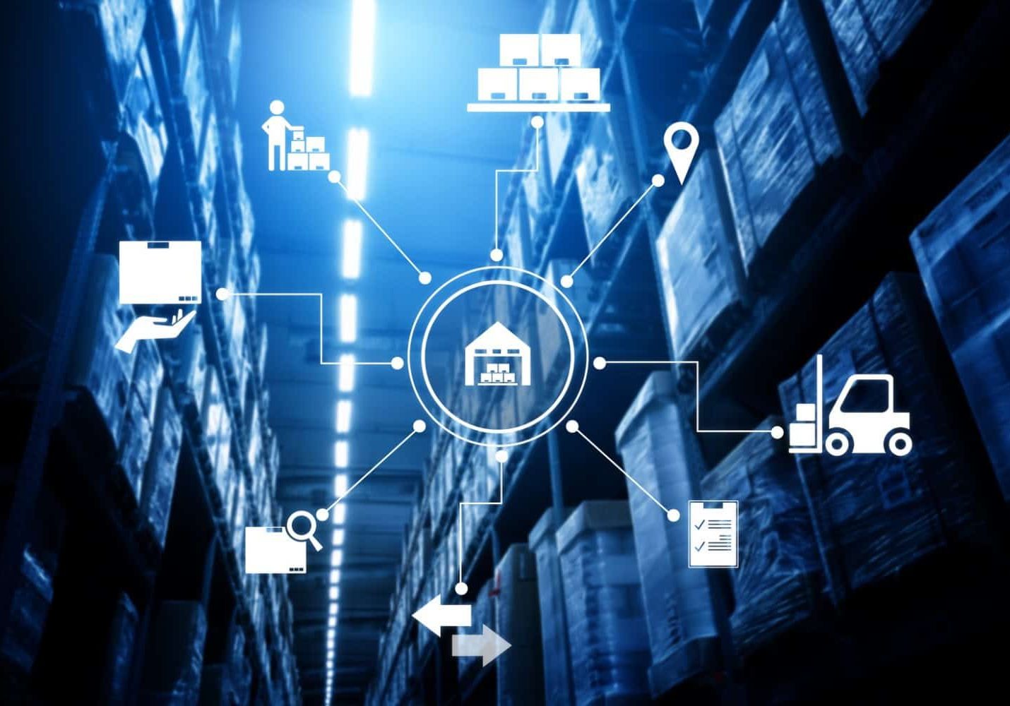 Concept of a connected warehouse shipping operation
