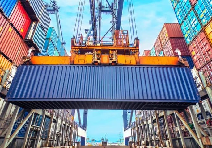 Shipping container handling for logistics and supply chain management at Banyan Technology.